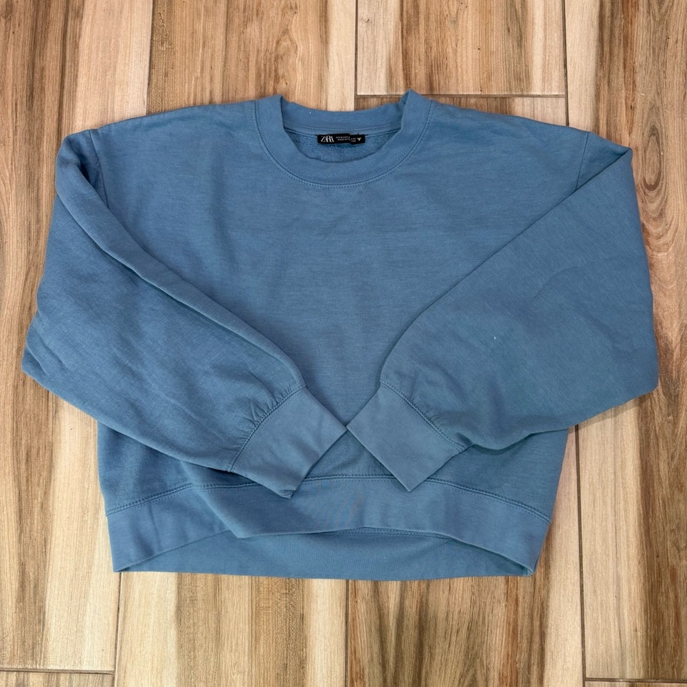 Zara Men's Crewneck Sweater in Slate Blue
